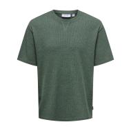 T-shirt Vert Homme Only & Sons Waffle