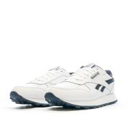 Baskets Blanches/Marine Fille Reebok Classic Lthr vue 6
