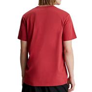 T-shirt Rouge Homme Calvin Klein Jeans Embro Badge vue 2