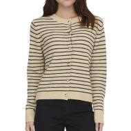 Gilet Beige/Noir Femme Only Chester pas cher