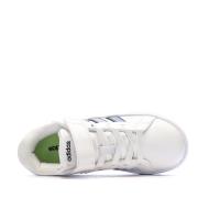 Baskets Blanc/Noir Enfant Adidas Grand Court vue 4