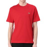 T-Shirt Rouge Vif Homme Lacoste Essentiel