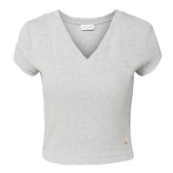 T-Shirt Gris Femme Calvin Klein Jeans Label Ri-cloud vue 2