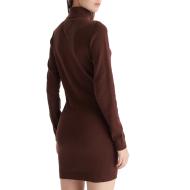 Robe Pull Marron Femme Tommy Hilfiger Tjw Ess Turtleneck vue 2