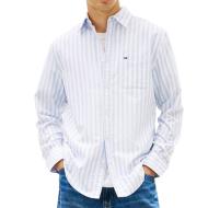 Tommy Hilfiger Men’s Blue/Beige Tjm Reg Stripe Shirt