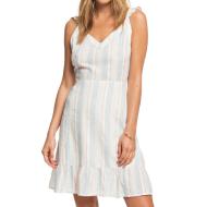 Robe à rayures Blanche Femme Roxy Sunday With You pas cher