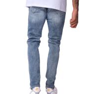 Jean Skinny Bleu Homme Project X Paris délavé avec trou vue 2