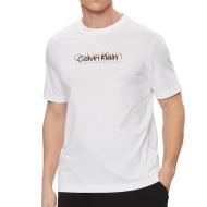 T-shirt Blanc Homme Calvin Klein Jeans Double pas cher