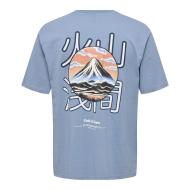 T-Shirt Bleu Homme Only & Sons Mountain vue 2