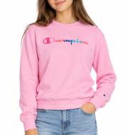 Sweat Rose Fille Champion Crew pas cher