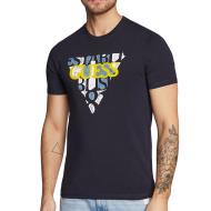 T-shirt Marine Homme Guess Blurri