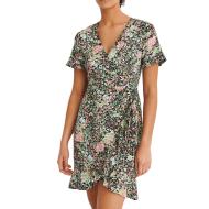 Robe Noire/Rose à Fleurs Femme Vero Moda Henna pas cher
