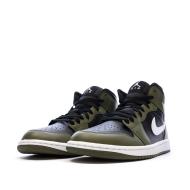 Air Jordan 1 Mid Kaki/Noir Homme Nike vue 6