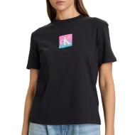 T-Shirt Noir Femme Calvin Klein Jeans Classic Boxed pas cher