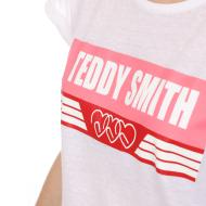 T-shirt Blanc Femme Teddy Smith Trobal vue 3