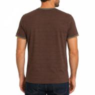 T-Shirt Marron Homme RMS26 Rayures vue 2