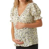 Blouse Jaune/Blanc Femme Vero Moda Marternity Molea pas cher