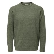 Pull Kaki Homme Only & Sons Thomas pas cher