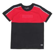 T-Shirt noir/rouge garçon Teddy Smith T-Supra Jr