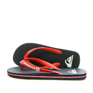 Tongs Noires/Rouges Homme Quiksilver Molokai pas cher