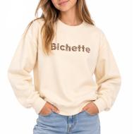 Sweat Beige Fille PM Mère & Fille Bichette pas cher