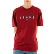 T-shirt Rouge Homme Tommy Hilfiger Reg Signature