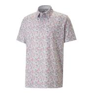 Chemisette de Golf Grise à Motifs Homme Puma Florals pas cher