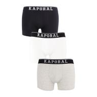 Lot x3 Boxers Noir/Blanc/Gris homme Kaporal QUADMH pas cher