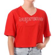 T-shirt Rouge Crop Femme Supreme Grip Ranaka