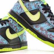Baskets Noire/Verte Garçon Nike Dunk Low vue 7
