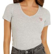 T-shirt Gris Femme Guess Mini Triangle