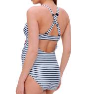 Maillot de bain de GrossesseGris/Bleu Femme Mamalicious Newjose vue 2