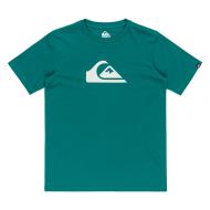 T-Shirt Bleu Canard Garçon Quiksilver Comp Logo pas cher
