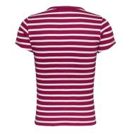 T-Shirt Rose/Blanc Femme Tommy Hilfiger Slim Button vue 2