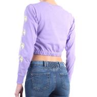 T-Shirt Manches longues Violet Femme Tommy Hilfiger Crop Elastic vue 2