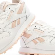 Baskets Blanche/Rose Fille Reebok Classic Leather vue 7