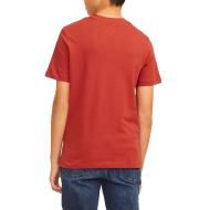 T-shirt Rouge Garçon Jack & Jones Logo vue 2