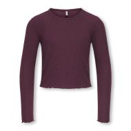T-Shirt Manches Longues Prune Fille Kids ONLY Kognella vue 2