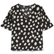 T-Shirt Noir/Beige Femme Vero Moda Friga pas cher