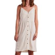 Robe Beige Femme Pieces Linen Slip Dress pas cher