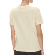 T-shirt Beige Femme Calvin Klein Jeans Ck Embro vue 2