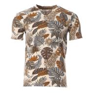 T-shirt Écru/Marron Homme Teddy Smith Antone pas cher