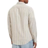 Chemise Beige/Blanc Homme Tommy Hilfiger Tjm Reg Linen vue 2