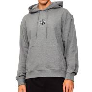 Sweat à Capuche Gris Homme Calvin Klein Jeans 350 Terry Micro