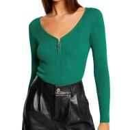 T-shirt Manches Longues Vert Femme Morgan Banza
