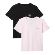 Lot de 2 T-shirts Noir/Rose Calvin Klein Jeans Monologo