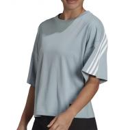 T-shirt Bleu Femme Adidas HE0310 vue 2