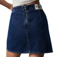 Jupe en Jean Bleu Femme Calvin Klein Jeans A Line Darted vue 2