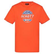 T-shirt Orange Homme Schott TSUSTOUR pas cher