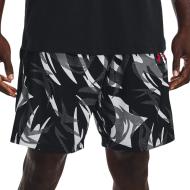 Short Imprimé Noir/Blanc Homme Under Armour Baseline 10' pas cher